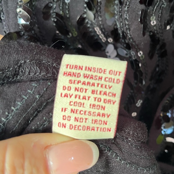 Sequined Blouse Comfortable Stretch - Picture 5 of 6